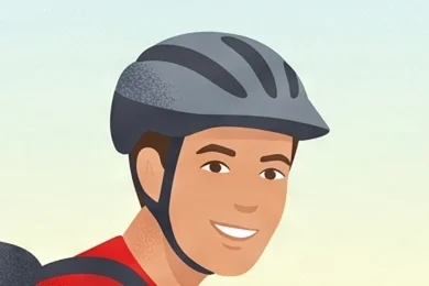 Original: Face and helmet
